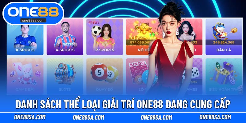 Danh sách chuyên mục giải trí ONE88 đang vận hành